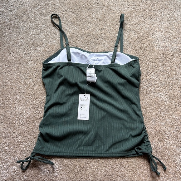 NWT Cupshe Green Tankini Swimsuit Bathing Sz S - Picture 3 of 4